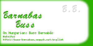 barnabas buss business card