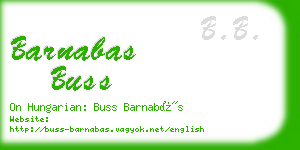 barnabas buss business card